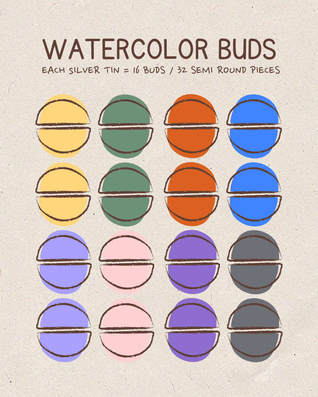 Pokok Watercolor Buds (Pre-Order)